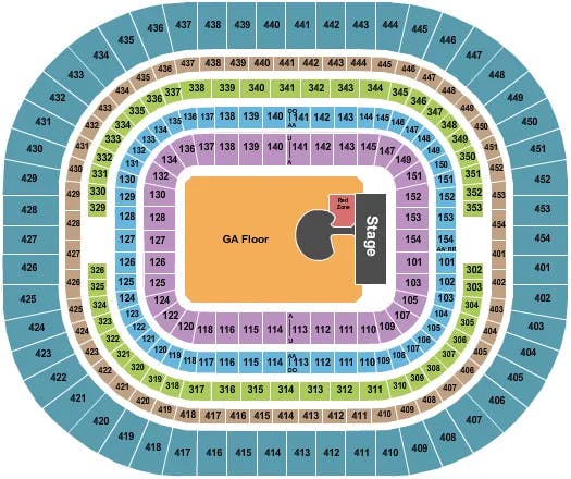 THE DOME AT AMERICAS CENTER U2 Seating Map Seating Chart