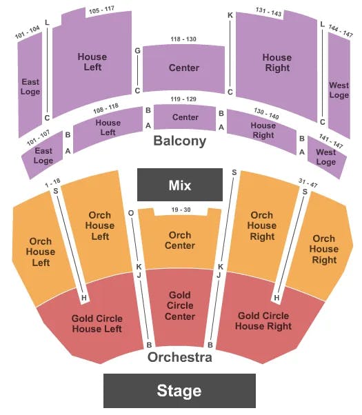  RESERVED W GOLD CIRCLE Seating Map Seating Chart