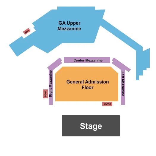 THE EASTERN GA ENDSTAGE GA FLOOR 3 Seating Map Seating Chart