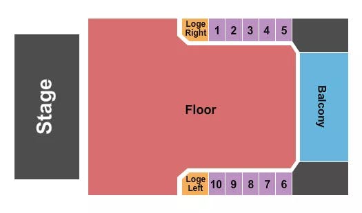 THE ELM BOZEMAN END STAGE Seating Map Seating Chart