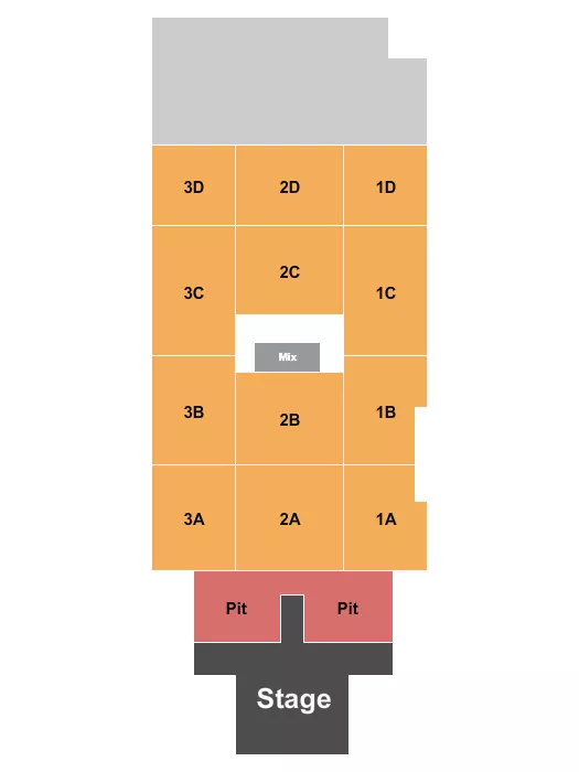 THE EXHIBITION HALL AT FRENCH LICK SPRINGS RESORT CASINO ENDSTAGE PIT Seating Map Seating Chart