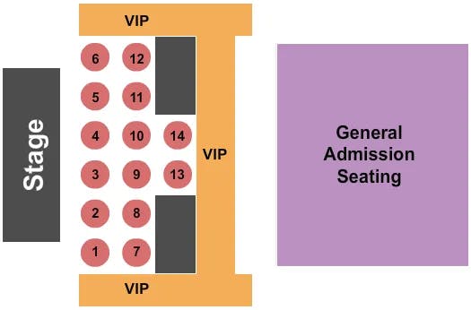 THE FILLMORE NEW ORLEANS BURLESQUE Seating Map Seating Chart