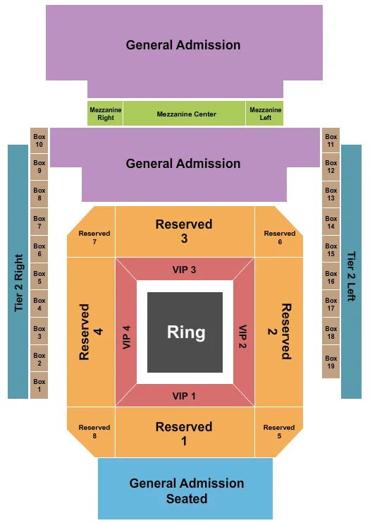 THE FILLMORE PHILADELPHIA BOXING Seating Map Seating Chart