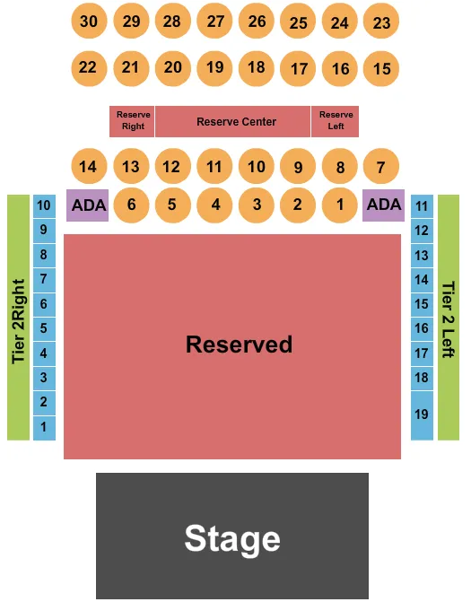 THE FILLMORE PHILADELPHIA ENDSTAGE RESERVE Seating Map Seating Chart