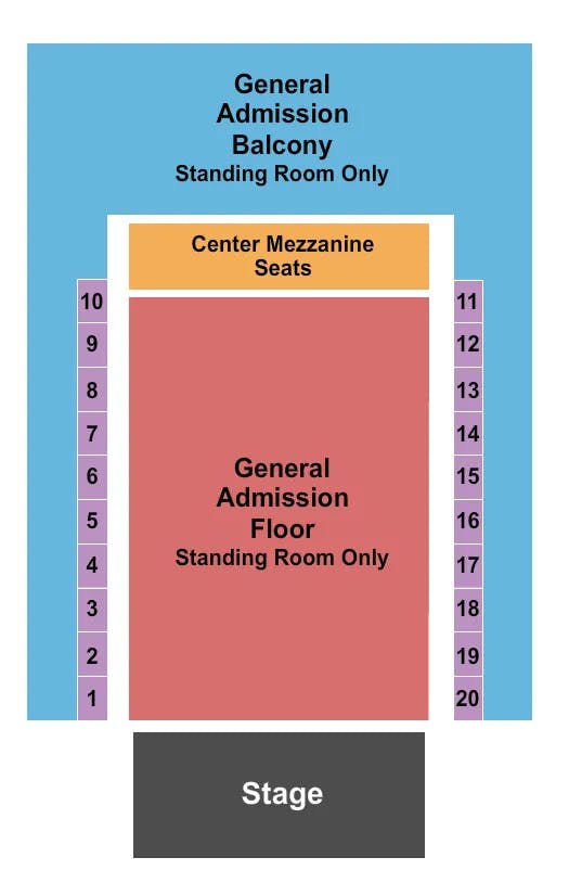 THE FILLMORE PHILADELPHIA GA AND RESERVED Seating Map Seating Chart