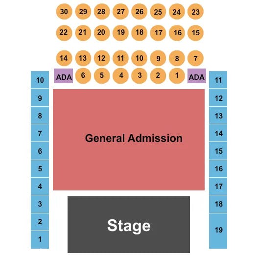THE FILLMORE PHILADELPHIA ENDSTAGE GA FLOOR Seating Map Seating Chart