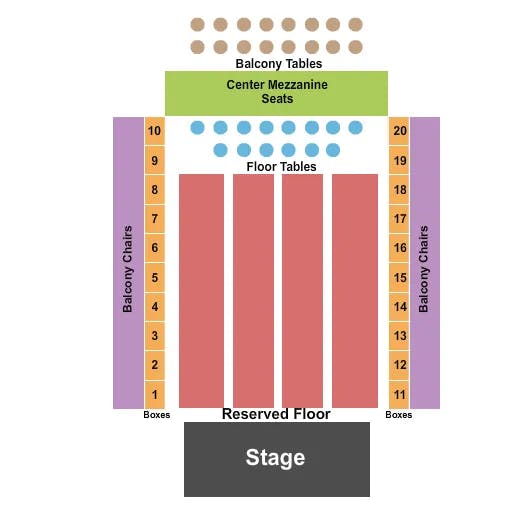 THE FILLMORE PHILADELPHIA END STAGE Seating Map Seating Chart