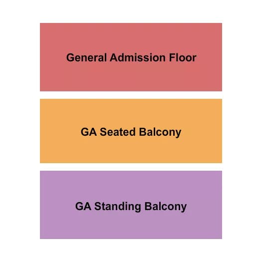  GA FLOOR GA SEATED STANDING BALCONY Seating Map Seating Chart