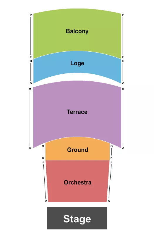 THE FOX THEATRE POMONA ENDSTAGE GROUND Seating Map Seating Chart