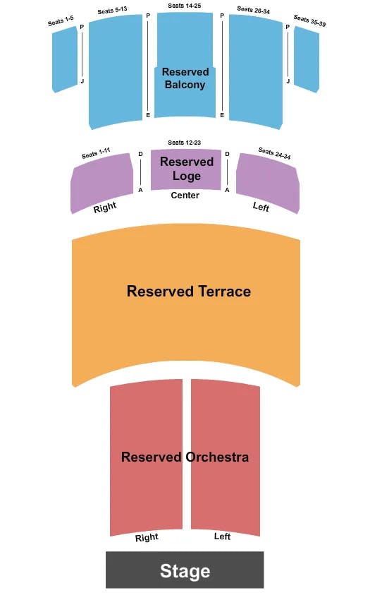 THE FOX THEATRE POMONA ENDSTAGE RSV Seating Map Seating Chart