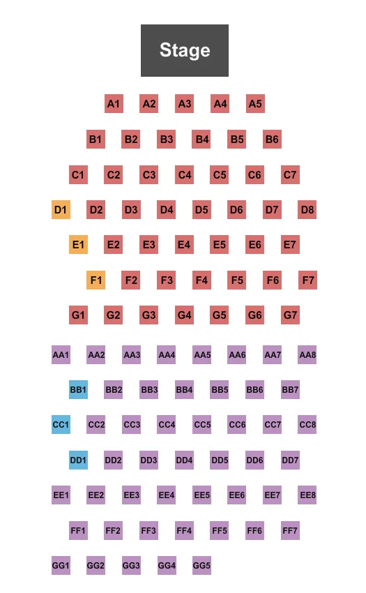  OUTDOOR ENDSTAGE Seating Map Seating Chart
