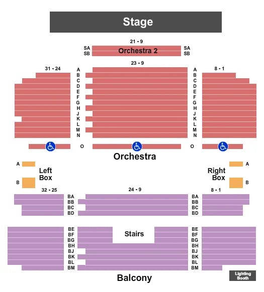 THE GRAND THEATRE KINGSTON ENDSTAGE Seating Map Seating Chart
