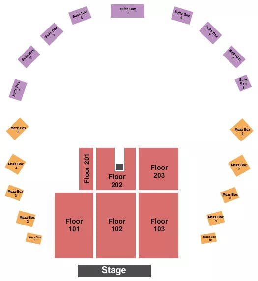  ENDSTAGE 4 Seating Map Seating Chart