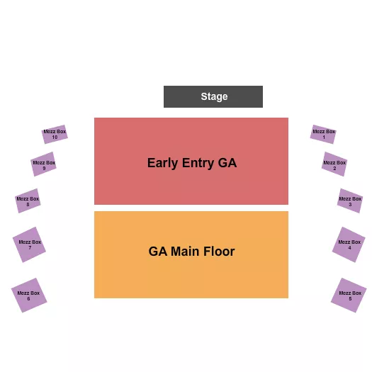  GA BOXES Seating Map Seating Chart