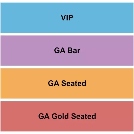  GA SEATED BAR GOLD VIP Seating Map Seating Chart