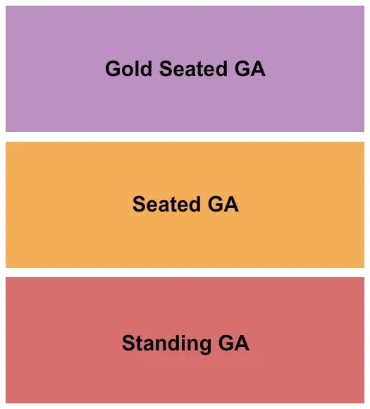  GOLD SEATED SEATED STANDING Seating Map Seating Chart