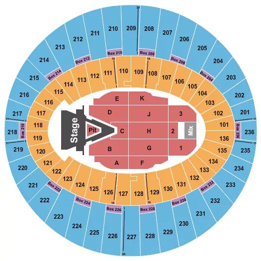  AEROSMITH Seating Map Seating Chart