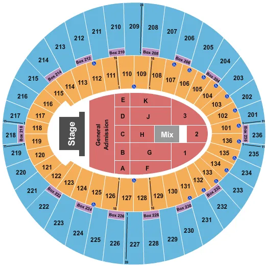  BRUCE SPRINGSTEEN Seating Map Seating Chart