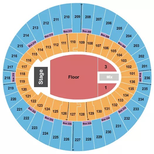  ENDSTAGE FLOOR Seating Map Seating Chart