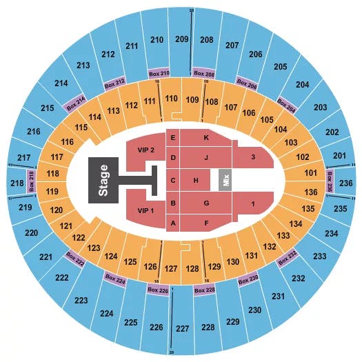  ENDSTAGE VIP Seating Map Seating Chart