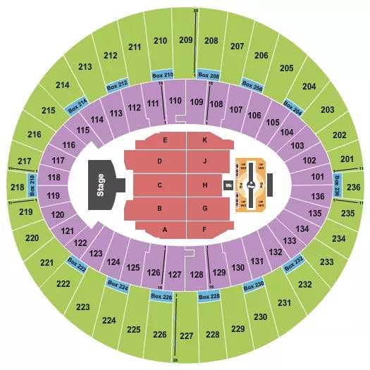  JUSTIN TIMBERLAKE Seating Map Seating Chart