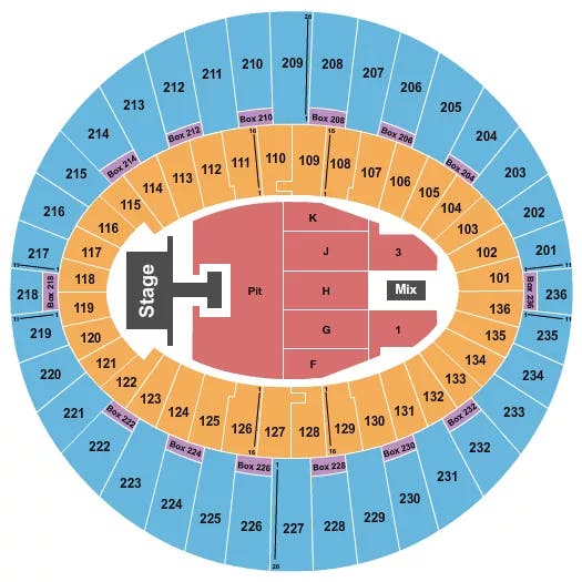  ONE OK ROCK Seating Map Seating Chart