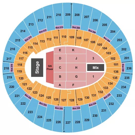  TYLER CHILDERS Seating Map Seating Chart