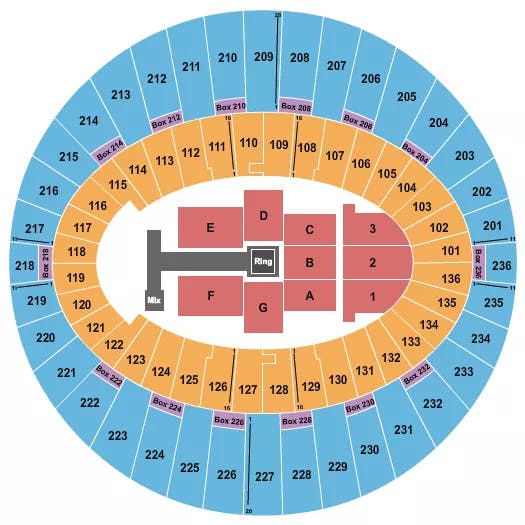  WWE Seating Map Seating Chart