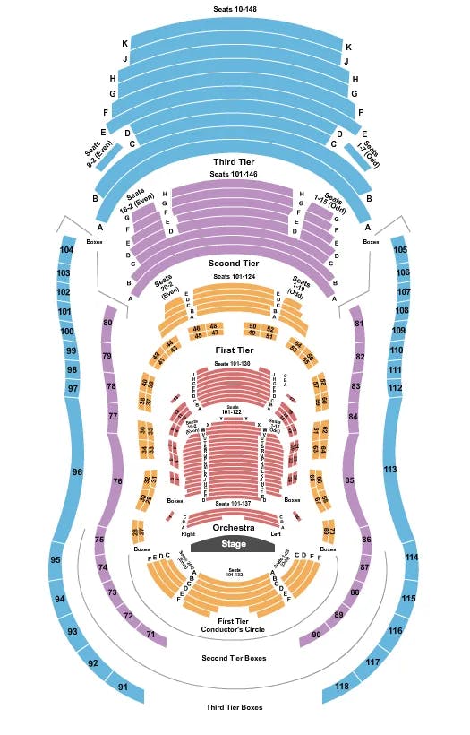  END STAGE Seating Map Seating Chart