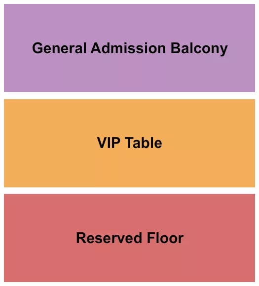 THE LINCOLN THEATRE RALEIGH RESERVED GA VIP Seating Map Seating Chart