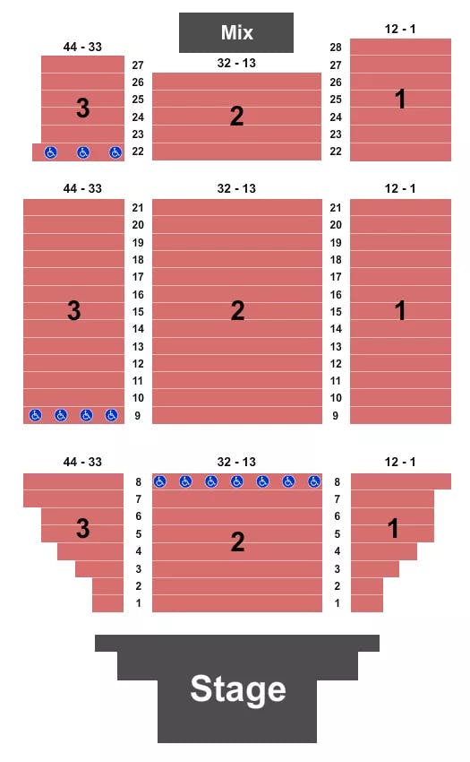  END STAGE Seating Map Seating Chart