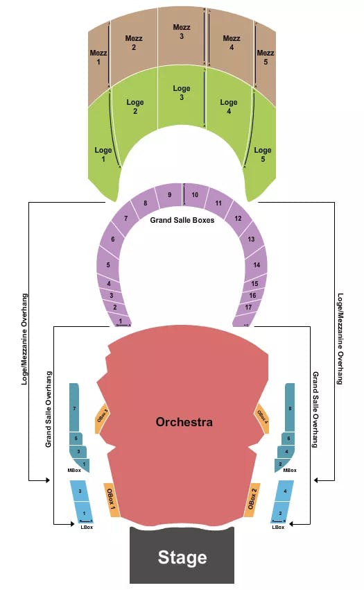 THE MET PHILADELPHIA ENDSTAGE 2 Seating Map Seating Chart