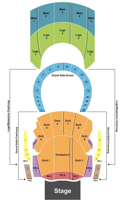 THE MET PHILADELPHIA END STAGE Seating Map Seating Chart