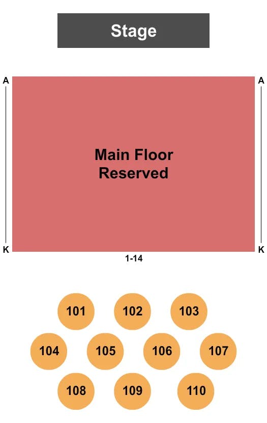  ENDSATGE TABLES 2 Seating Map Seating Chart