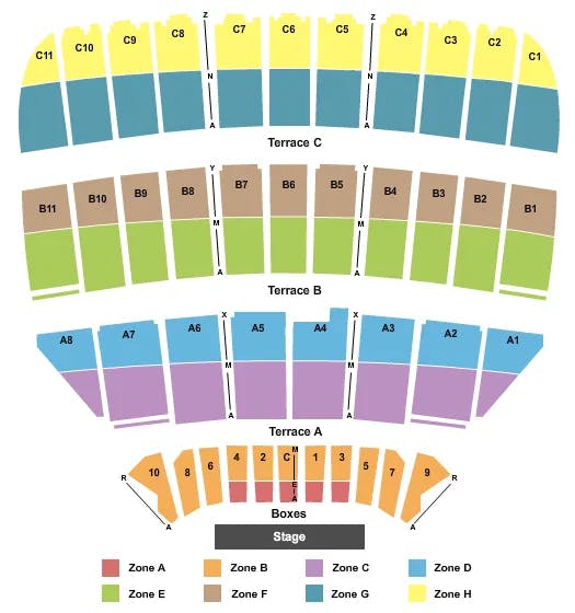  ENDSTAGE ZONE Seating Map Seating Chart