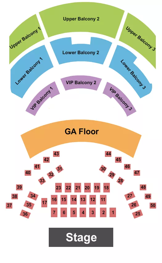  ENDSTAGE TABLES Seating Map Seating Chart