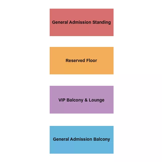  GA RSVD FLR GA VIP BALC Seating Map Seating Chart