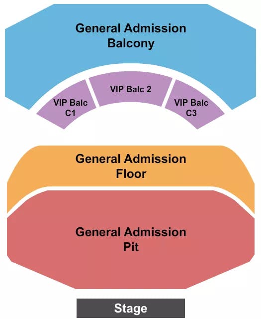  GA PIT FLOOR BALC VIP BALC Seating Map Seating Chart