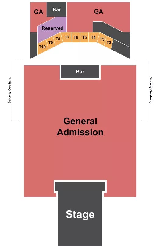 THE OBSERVATORY SANTA ANA ENDSTAGE GA Seating Map Seating Chart