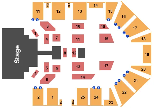  CASTING CROWNS Seating Map Seating Chart