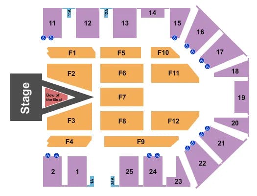  FOR KING AND COUNTRY Seating Map Seating Chart