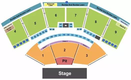  ENDSTAGE PIT 4 Seating Map Seating Chart
