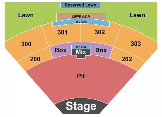  ENDSTAGE GA FLOOR W RSV LAWN Seating Map Seating Chart