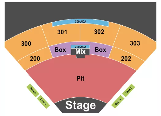  ENDSTAGE PIT NO LAWN 2 Seating Map Seating Chart