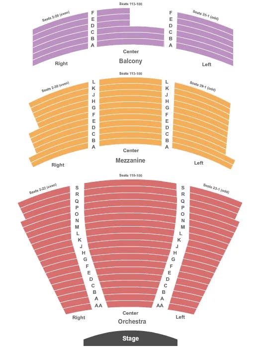  END STAGE Seating Map Seating Chart