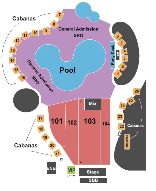  ENDSTAGE 2 Seating Map Seating Chart