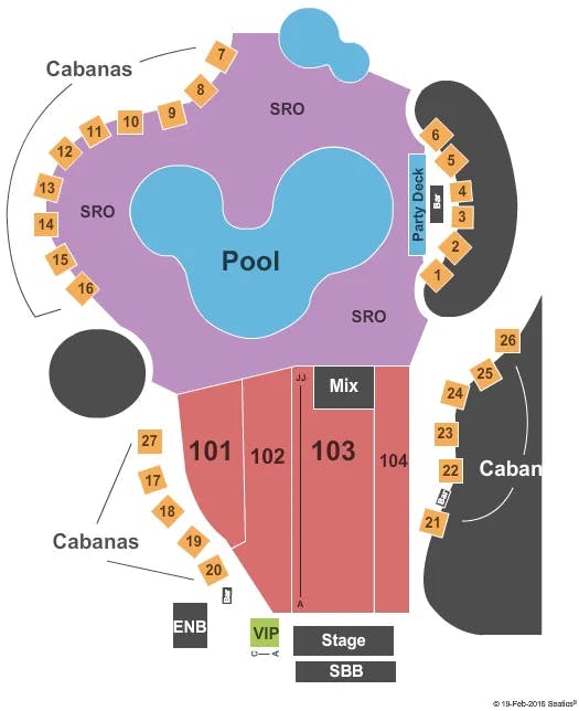  ENDSTAGE Seating Map Seating Chart