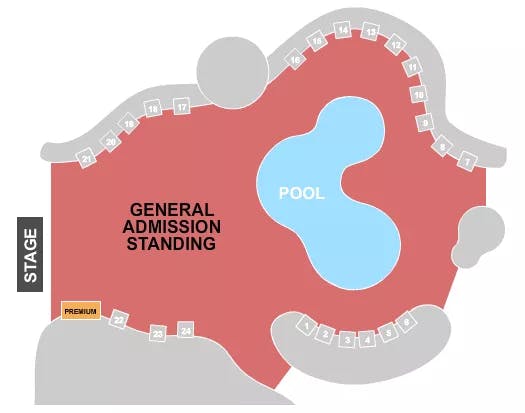  ENDSTAGE GA Seating Map Seating Chart