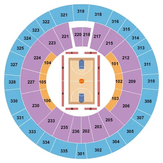  BASKETBALL 2 Seating Map Seating Chart