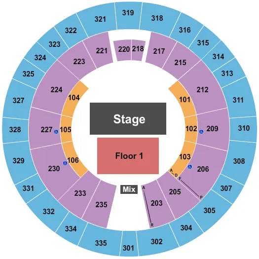  THREE DOG NIGHT Seating Map Seating Chart